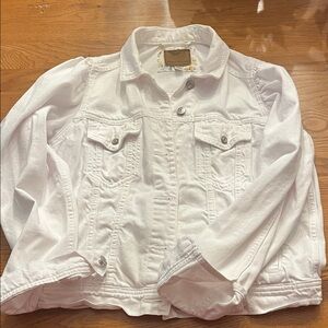 American Eagle Outfitters White Denim Jacket